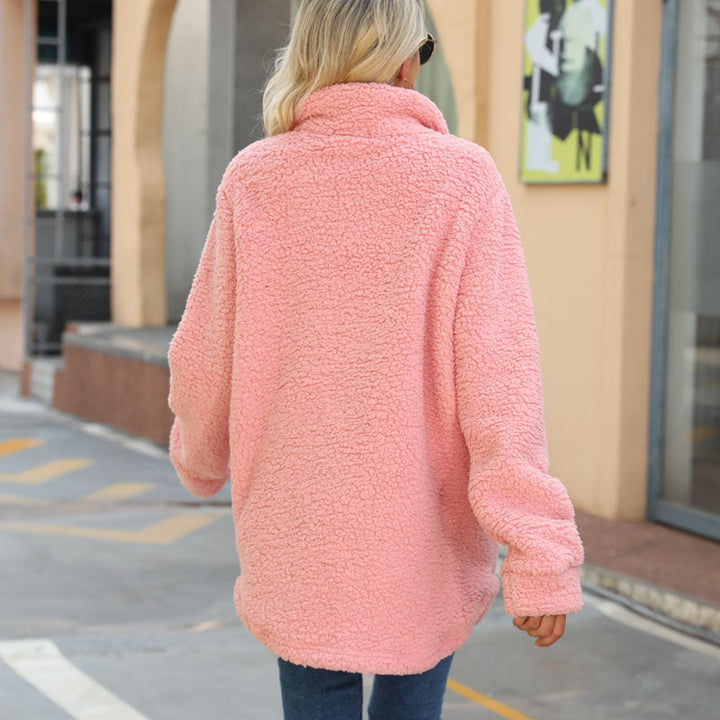 Drune | Warmer Plüschmantel für Damen mit Kapuze