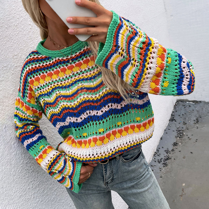 Drune | Gestreifter Strickpullover Mit Feinem Design