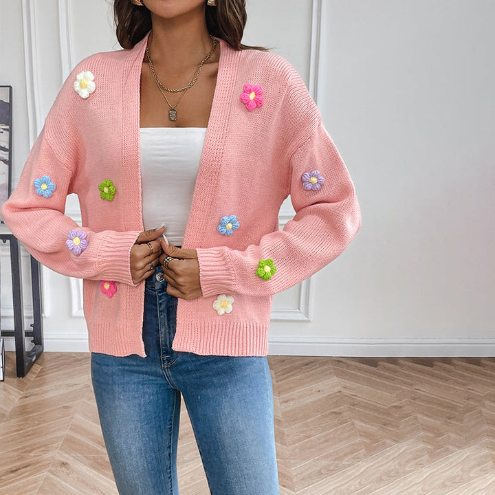Drune | Blumen Strickstrickjacke