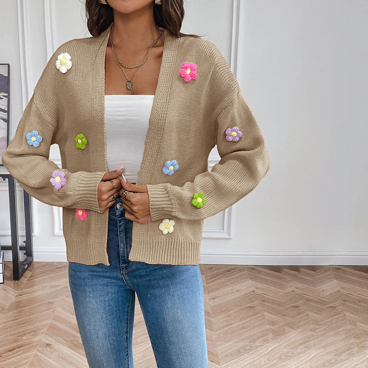 Drune | Blumen Strickstrickjacke