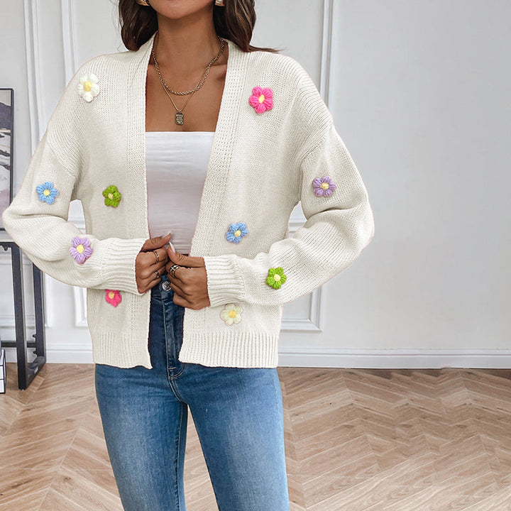 Drune | Blumen Strickstrickjacke