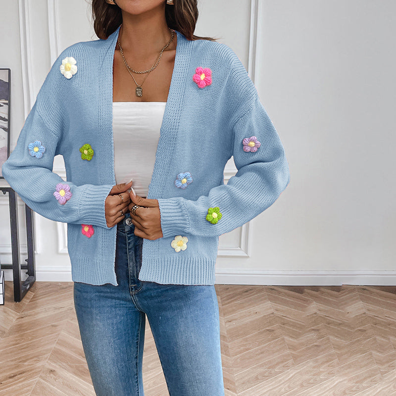 Drune | Blumen Strickstrickjacke