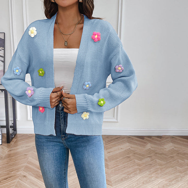Drune | Blumen Strickstrickjacke