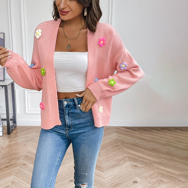 Drune | Blumen Strickstrickjacke