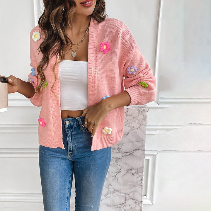 Drune | Blumen Strickstrickjacke
