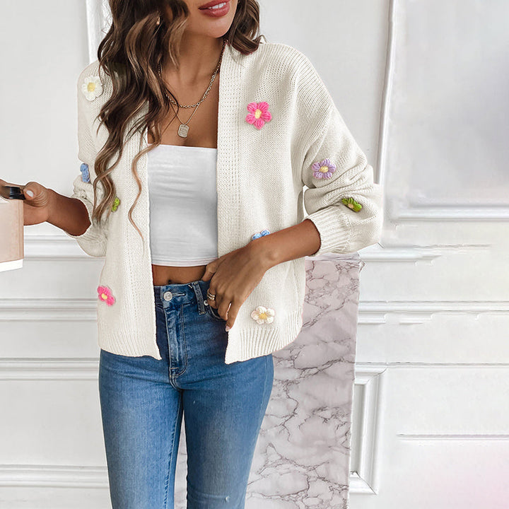 Drune | Blumen Strickstrickjacke