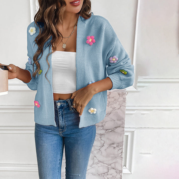 Drune | Blumen Strickstrickjacke