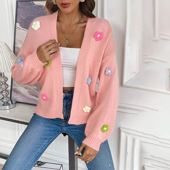 Drune | Blumen Strickstrickjacke