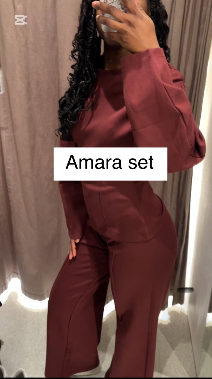 Drune | Bequemes Damen Pullover Satz mit Weiten Hosen