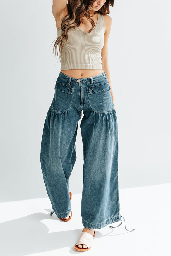 Drune | Taschen Schnürung Ballon Jeans