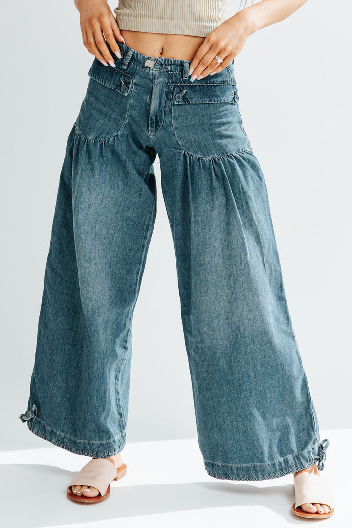 Drune | Taschen Schnürung Ballon Jeans