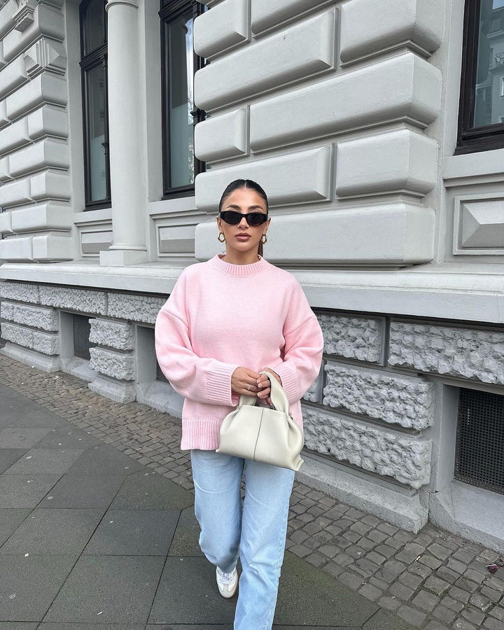 Drune | Strickpullover mit Hohem Hals Lässige Passform Minimalistischer Stil