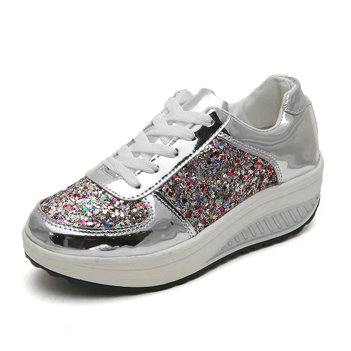 Drune - Rutschfeste Metallic Leder Glitzer Schuhe