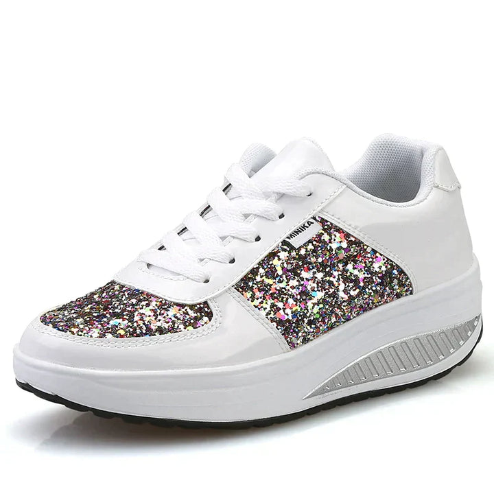 Drune - Rutschfeste Metallic Leder Glitzer Schuhe