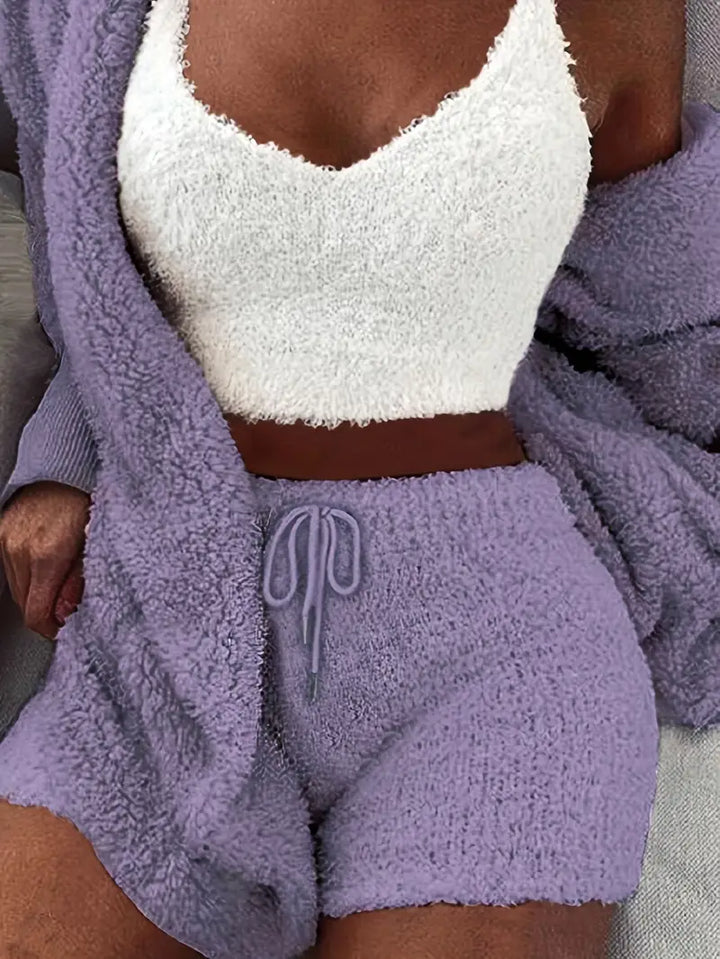 Drune | Kuschelige, weiche Damen Pyjama Set mit verschiedenen Farben