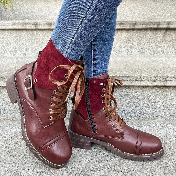 Drune - Wasserdichte Lederstiefel mit Reißverschluss