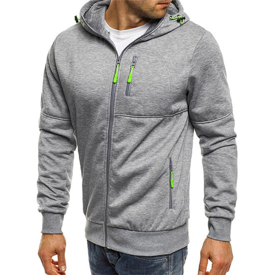 Drune | Herren Sweatshirt mit Kapuze Und Reißverschluss