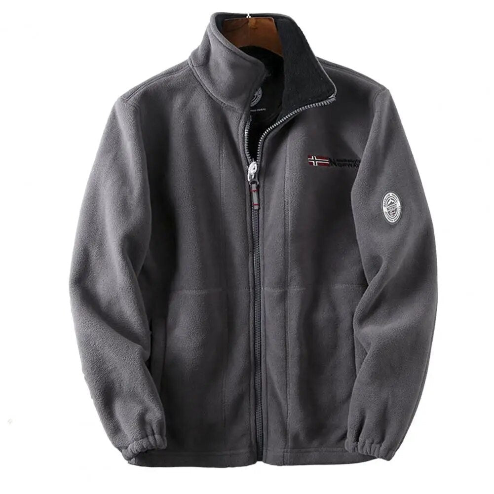 Drune | Herren Fleecejacke mit Reißverschluss – Outdoorjacke im Norwegen-Stil für Herbst & Winter