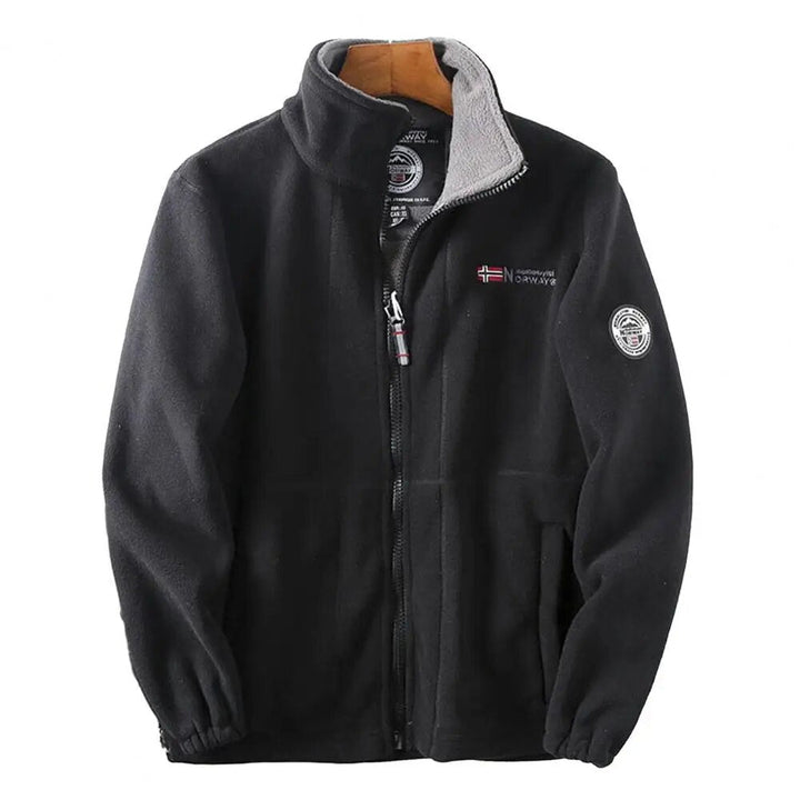 Drune | Herren Fleecejacke mit Reißverschluss – Outdoorjacke im Norwegen-Stil für Herbst & Winter