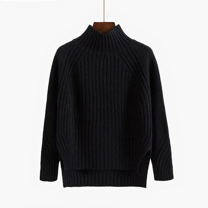 Drune | Rippstrick hochabschließender Pullover