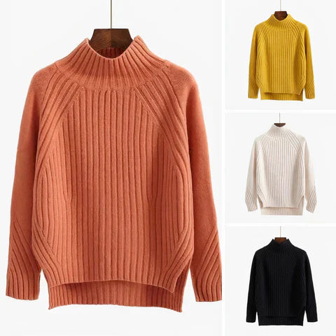 Drune | R halsausschnitt Gemütlicher Strickpullover für Frauen