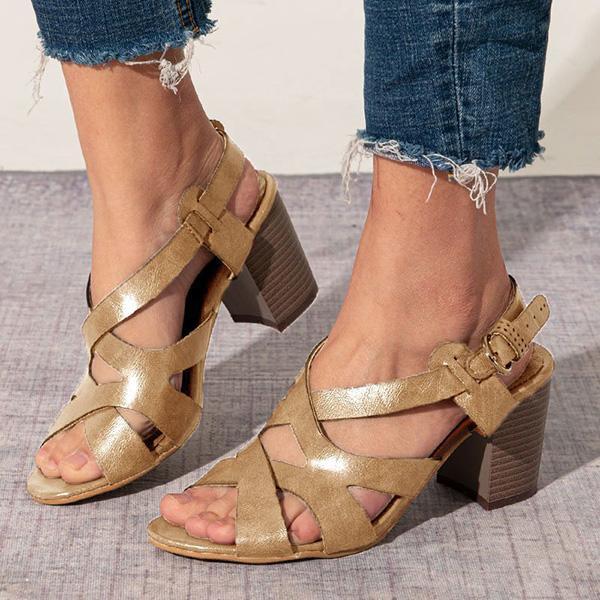 Drune | Elegante Sandalen Mit Niedrigem Blockabsatz