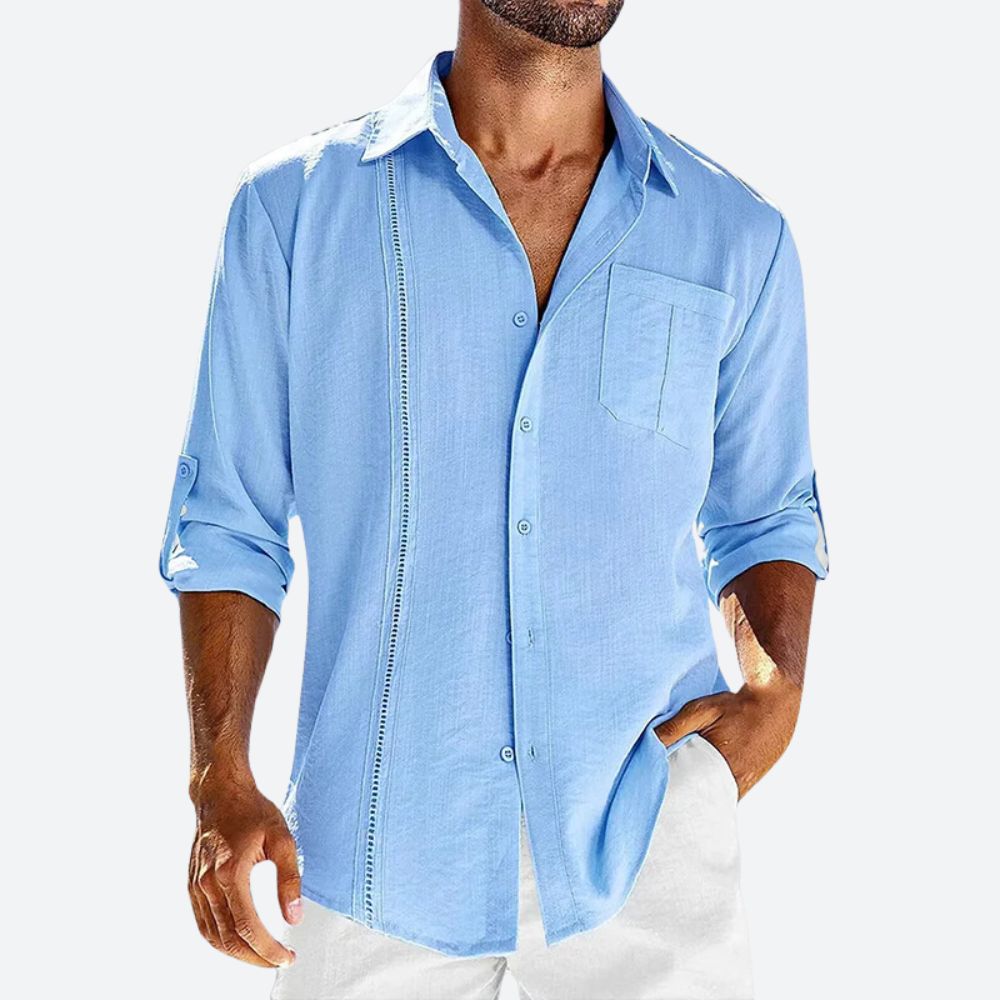 Drune | Retro Leinen Sommerhemd Für Männer