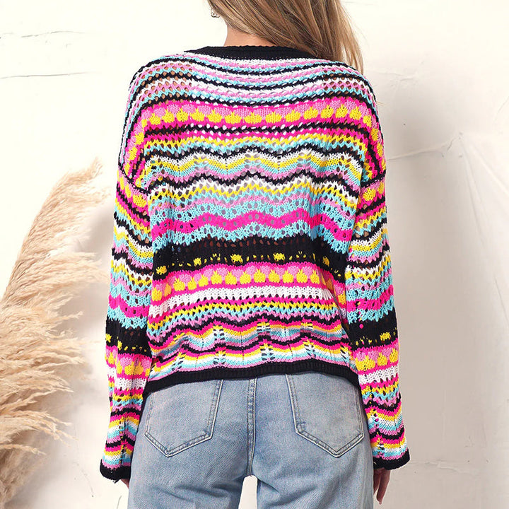 Drune | Gestreifter Strickpullover Mit Feinem Design