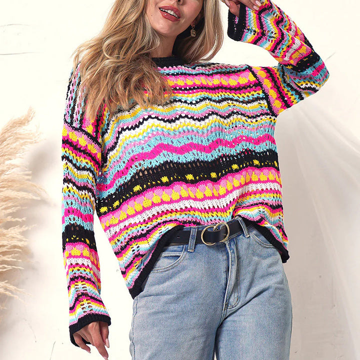 Drune | Gestreifter Strickpullover Mit Feinem Design