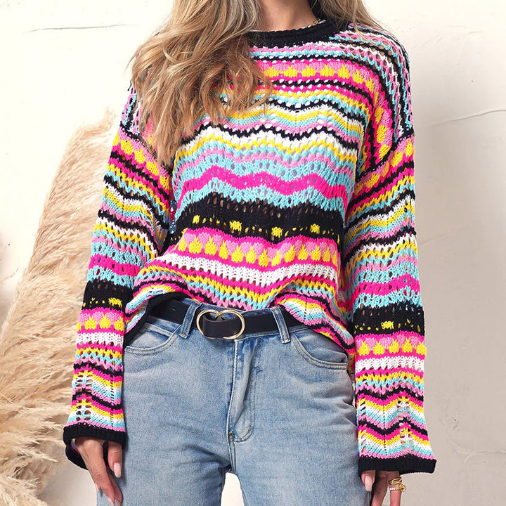 Drune | Gestreifter Strickpullover Mit Feinem Design