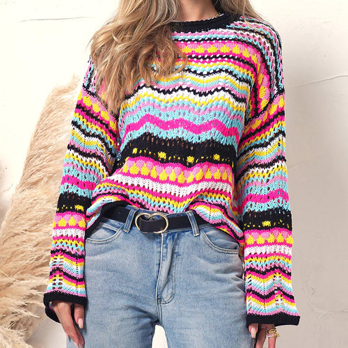 Drune | Gestreifter Strickpullover Mit Feinem Design