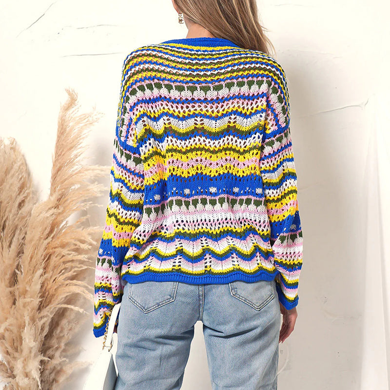 Drune | Gestreifter Strickpullover Mit Feinem Design