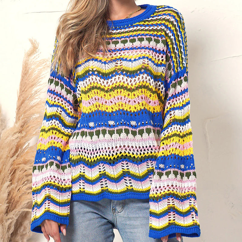 Drune | Gestreifter Strickpullover Mit Feinem Design