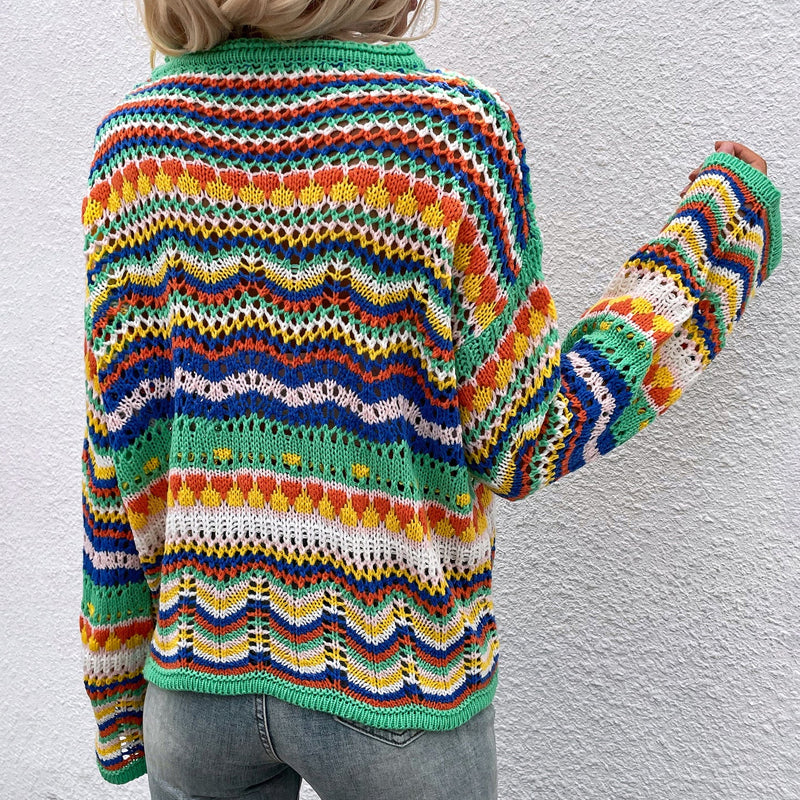 Drune | Gestreifter Strickpullover Mit Feinem Design