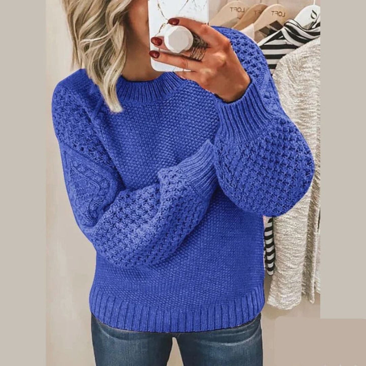 Drune | Strickpullover - Sanfter Strick - Lockere Passform - Ballonärmel und Rundhalsausschnitt