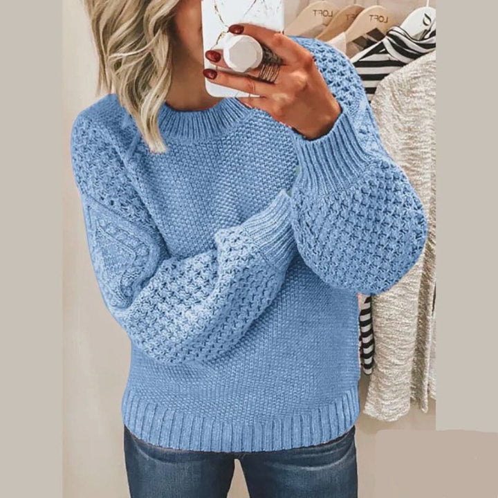 Drune | Strickpullover - Sanfter Strick - Lockere Passform - Ballonärmel und Rundhalsausschnitt