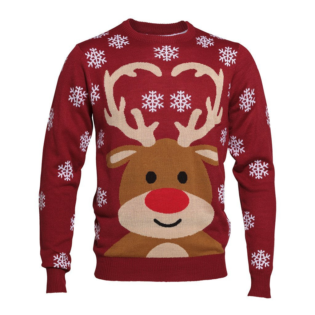 Drune | Süßer Rentier Weihnachts-Pullover - Herren