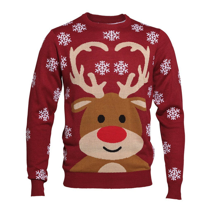 Drune | Süßer Rentier Weihnachts-Pullover - Herren