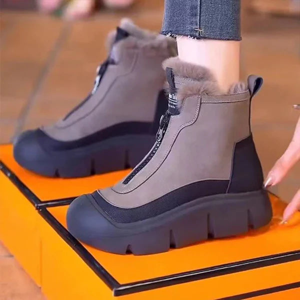 Drune | Damen Wasserdichte Warme Reißverschluss Schneestiefel