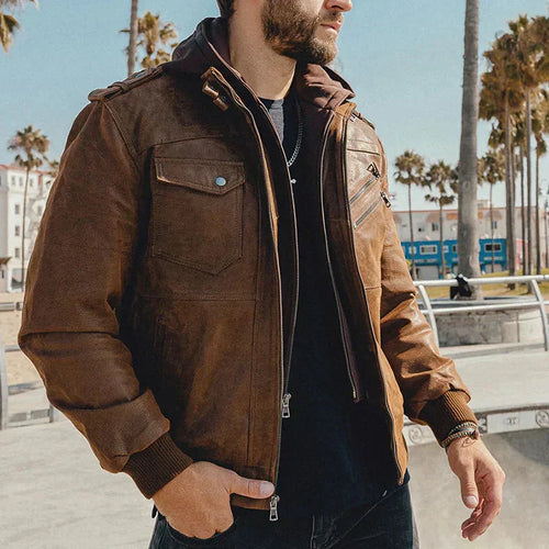 Drune | Eleganter Lederblouson für Männer