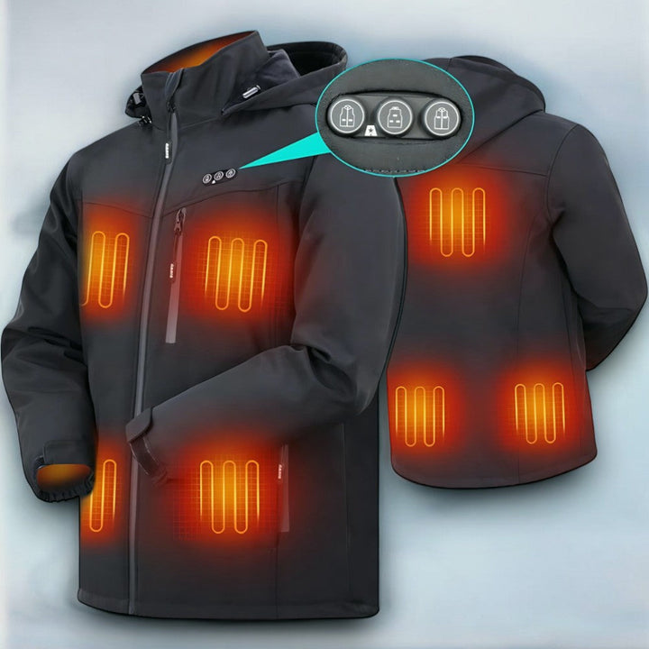 Drune | Herrenjacke Tim mit wiederaufladbarem Akku - 8 Heizzonen und Komfort