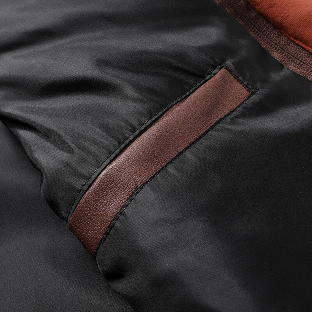 Drune | Herren Lederjacke mit Kapuze