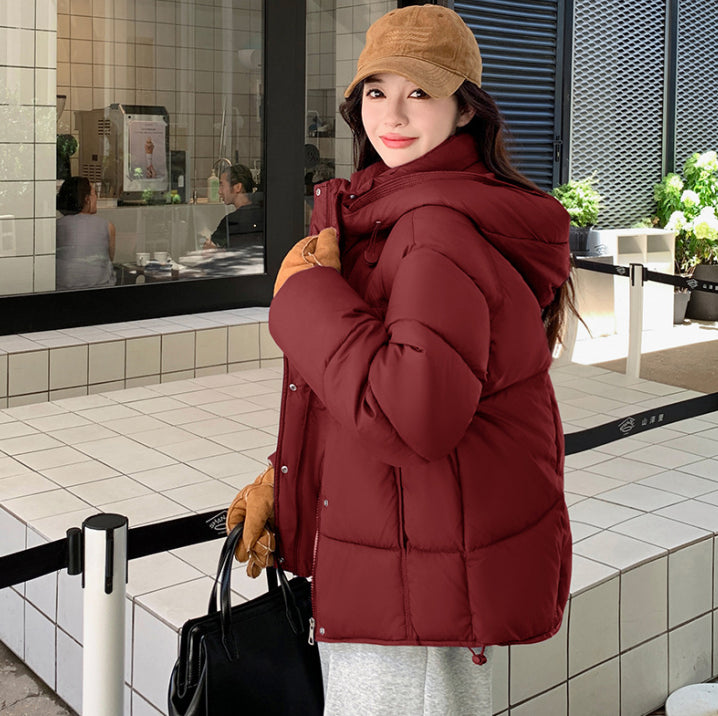 Drune | Frauen Warme Kapuzen Daunen Pufferjacke