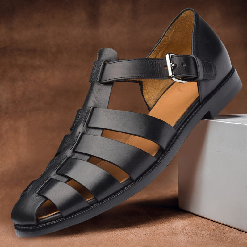 Drune | Ledersandalen Mit Verstellbarer Schnalle Für Herren