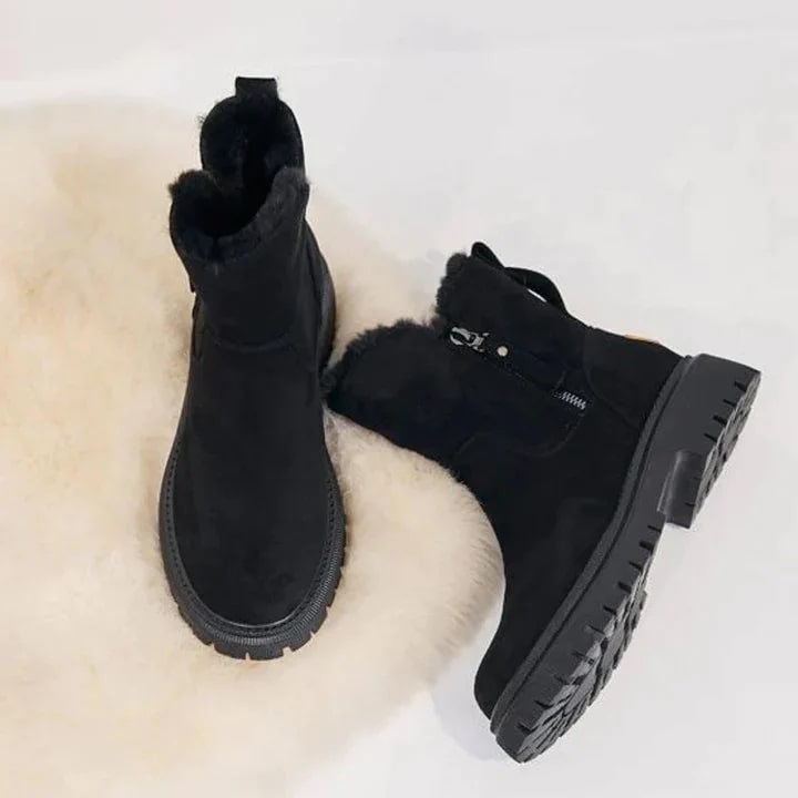 Drune | Bequeme Damen Stiefeletten mit Fellfutter