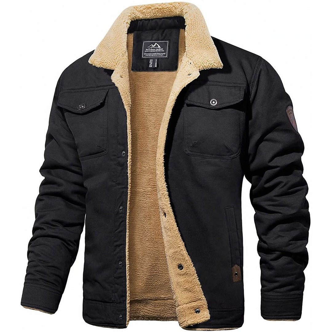 Drune | Fleecefutter Knöpfe Brusttaschenjacke Herrenjacke