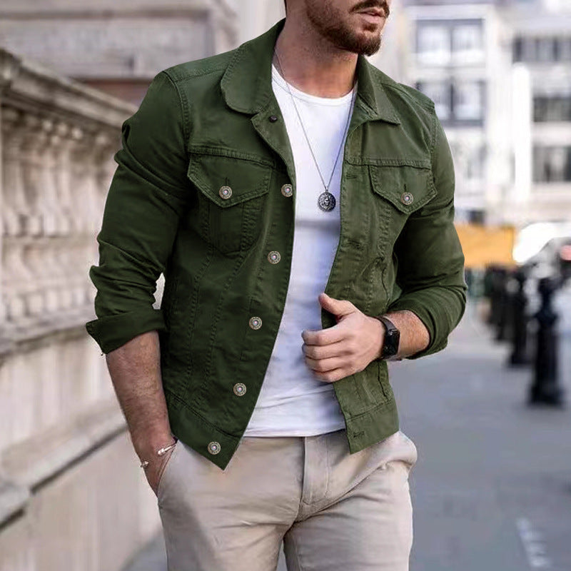 Drune Lässige Herren-Jeansjacke