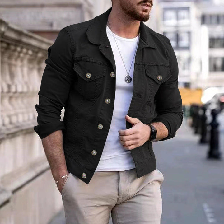 Drune Lässige Herren-Jeansjacke