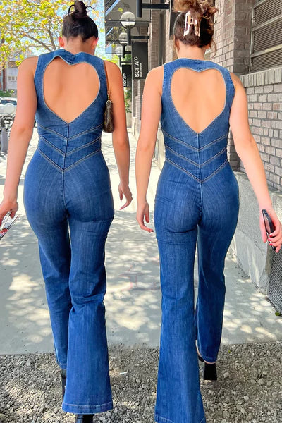 Drune | Hollywood Herz Ausschnitt Bodycon Jumpsuit – Stilvoll und Figurschmeichelnd