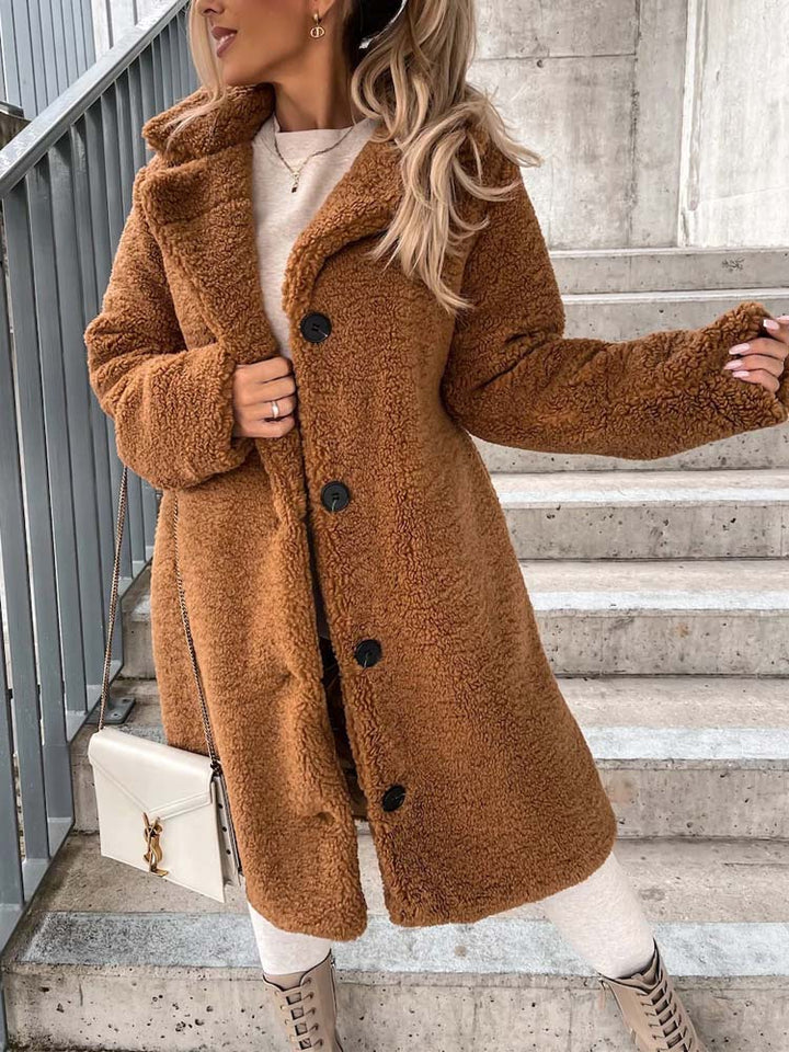 Drune | Teddy Coat Warme Lange Teddyjacke